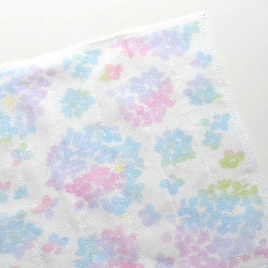 絵便りハンカチ 紫陽花