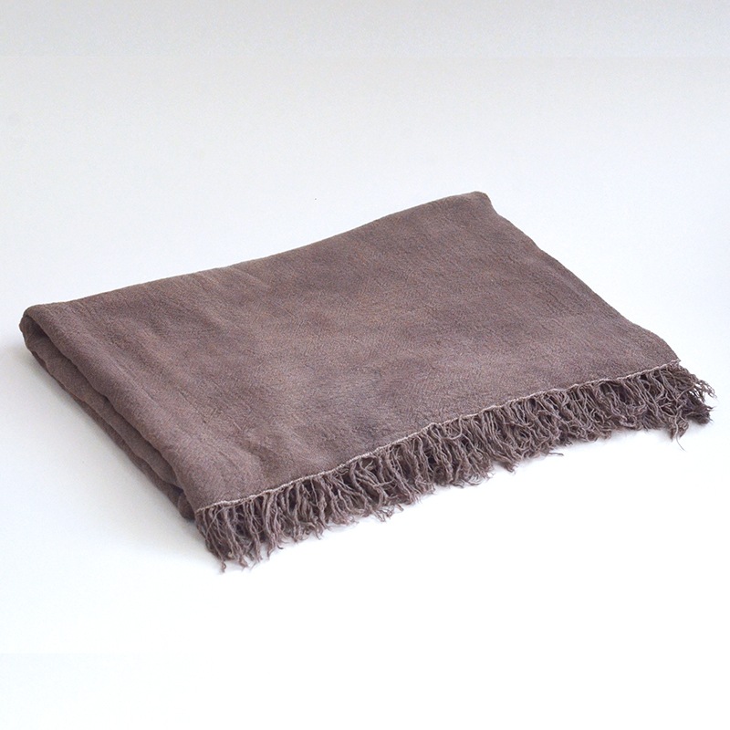 アダンの蚊帳ストールショール ワイド 古代紫