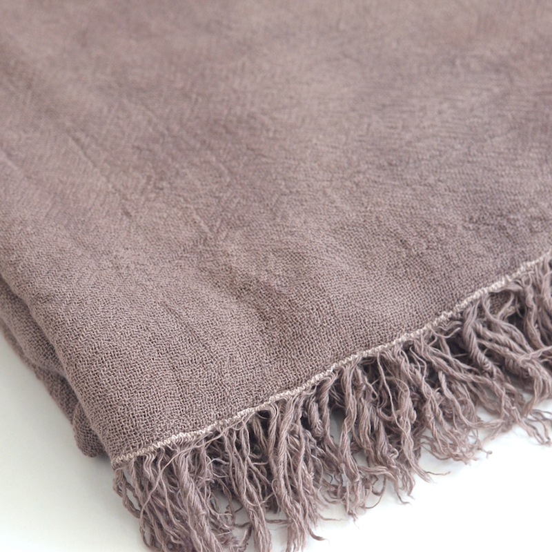 アダンの蚊帳ストールショール ワイド 古代紫