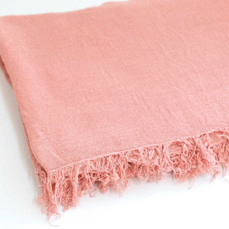 アダンの蚊帳ストールショール ワイド 薄紅