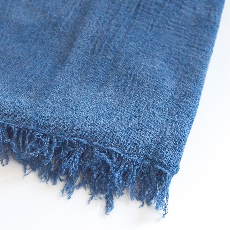 アダンの蚊帳ストールショール レギュラー 天然藍