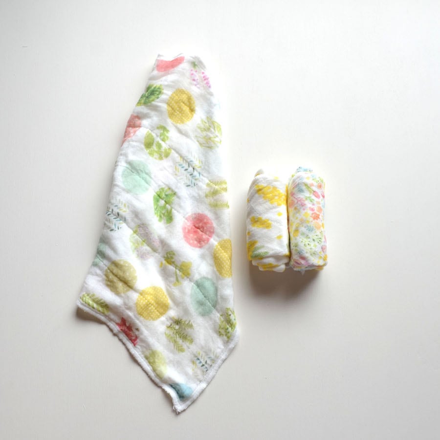 絵便りハンカチ　花畑