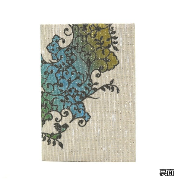 ふすま地ブックカバー文庫  -シルクロード柄- 青鳳凰