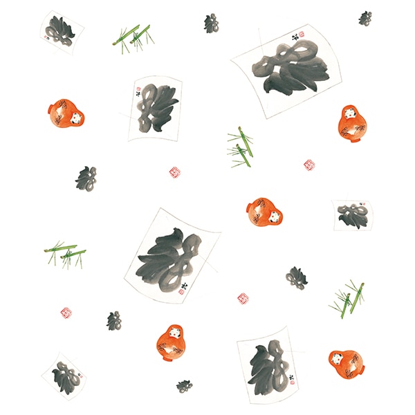 絵便りふきん 姫だるま