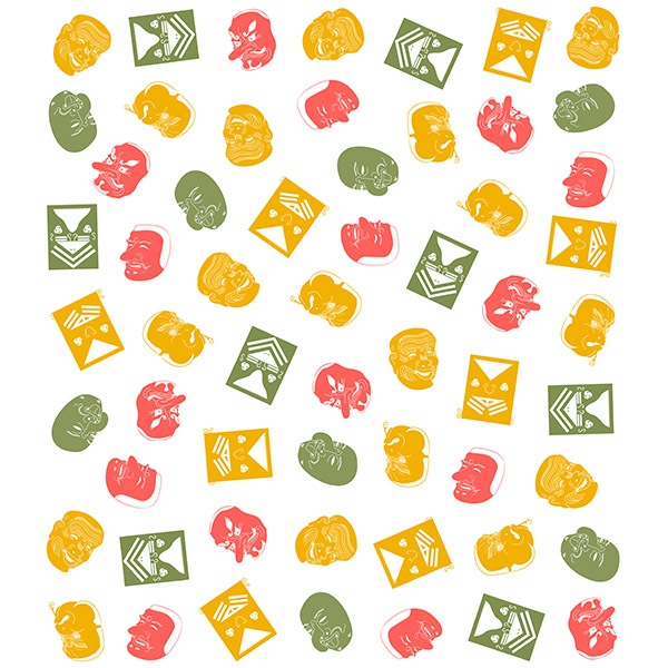 絵便りふきん 雅楽