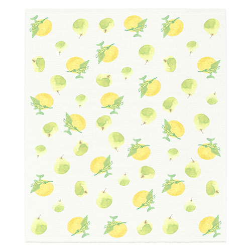 絵便りふきん 柑橘