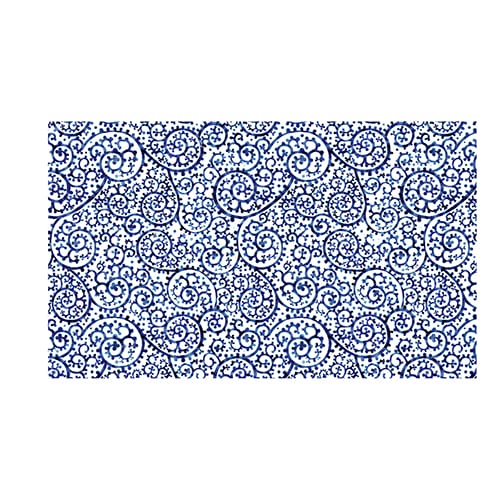 ふすま地ブックカバー文庫　蛸唐草模様-紺青 (こんじょう）