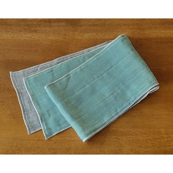 備長炭色合わせウォーキングタオル　水浅葱