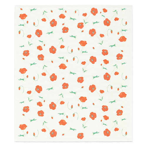 絵便りふきん ポピー