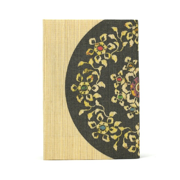 ふすま地ブックカバー文庫　-シルクロード柄- 丸鏡