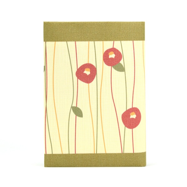 ふすま地ブックカバー文庫　椿