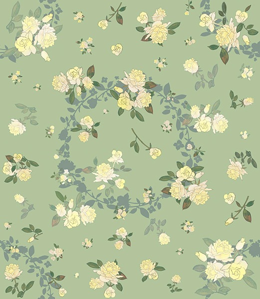 絵便りふきん イエローローズ