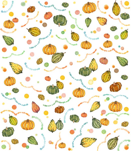 絵便りふきん かぼちゃ