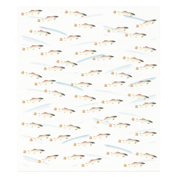 絵便りふきん 鮎