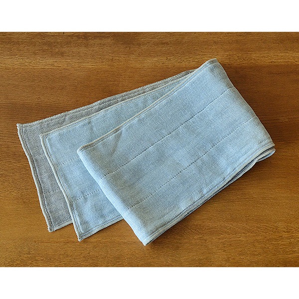 備長炭色合わせウォーキングタオル　水色