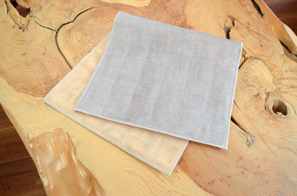 備長炭色合わせティータオル　シェルピンク