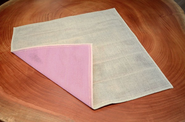 備長炭色合わせふきん 若紫