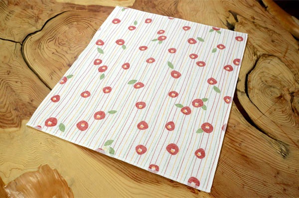 絵便りふきん 椿