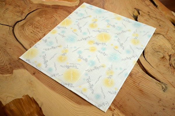 絵便りふきん Tomorrow柄