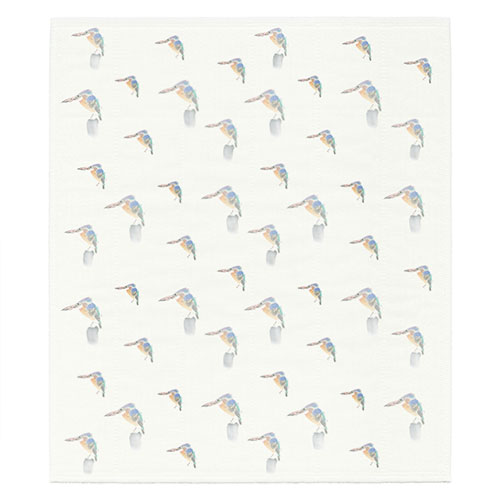 絵便りふきん カワセミ