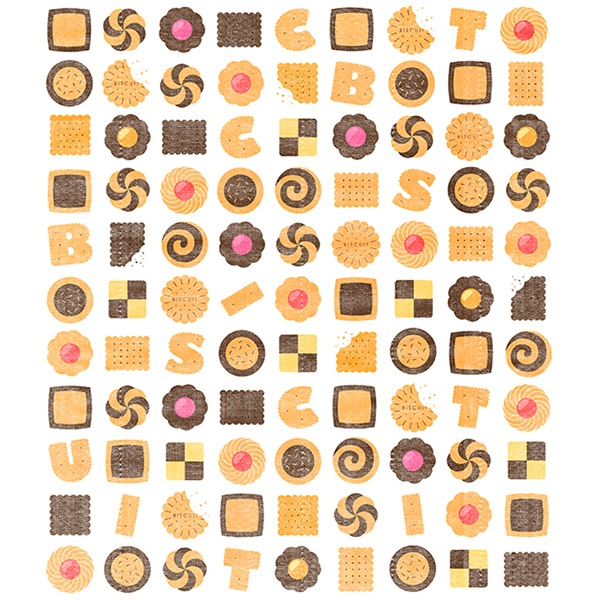 絵便りふきん クッキー