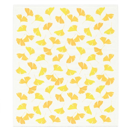 絵便りふきん いちょう