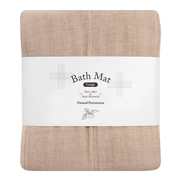 蚊帳織りバスマット ラージサイズ -柿渋-