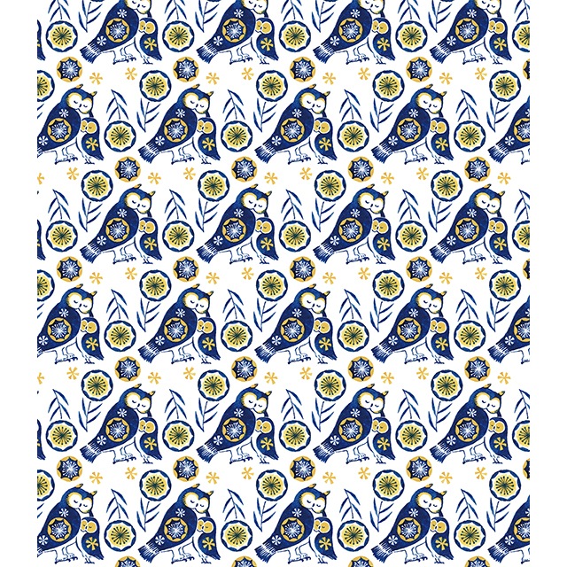 絵便りふきん　しあわせフクロウ　-泉はるか-