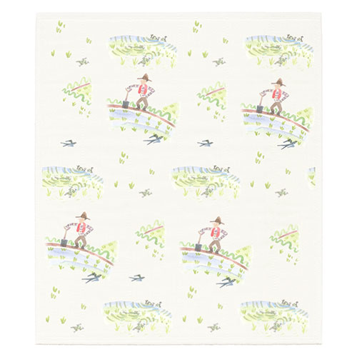 絵便りふきん 畑のプール