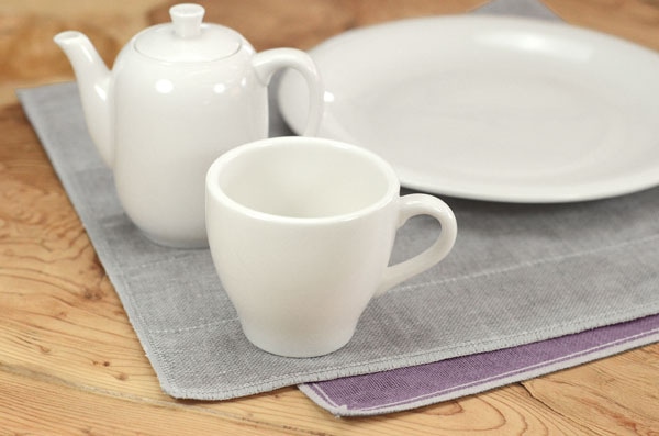 備長炭色合わせティータオル　紫苑色