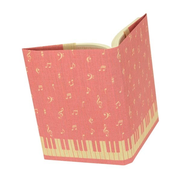 ふすま地ブックカバー文庫 ピアノ（赤）