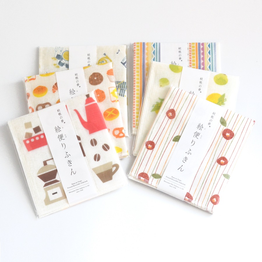 【ギフト】冬柄ふきん６枚セット＜絵便りふきん｜箱入｜3,000円台＞