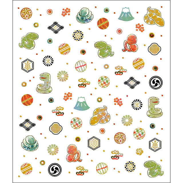 絵便りふきん 巳