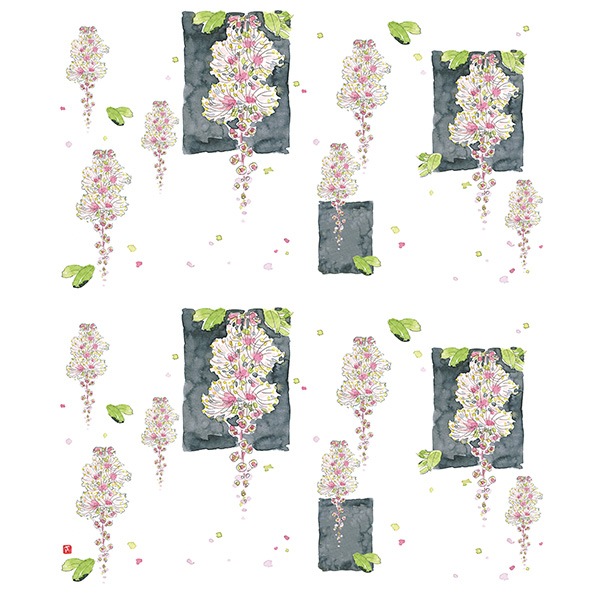 絵便りふきん　サガリバナ