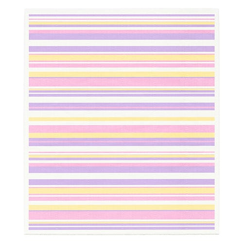 絵便りふきん ストライプ紫