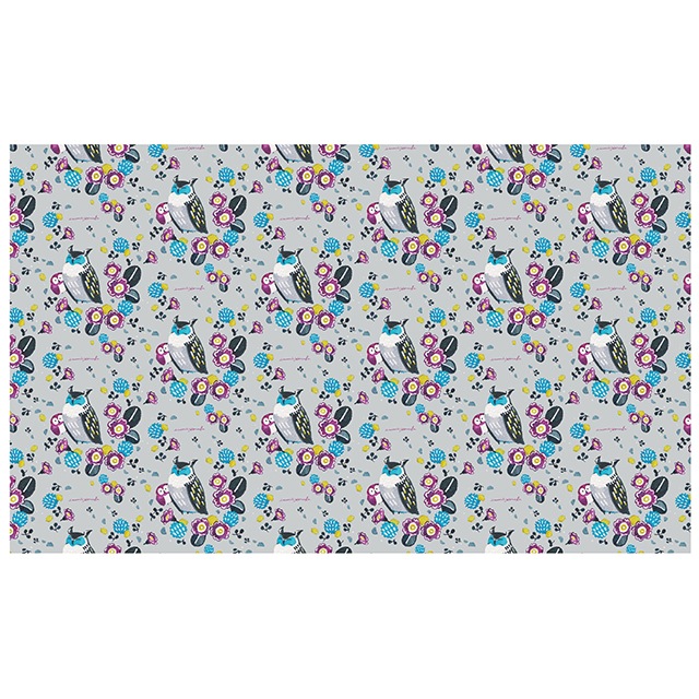 ふすま地ブックカバー文庫 フクロウとお花　-泉はるか-