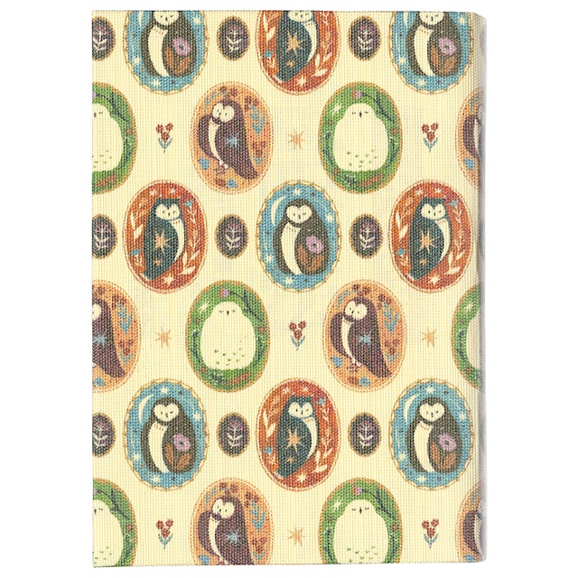 ふすま地ブックカバー文庫 フクロウのエンブレム　-泉はるか-