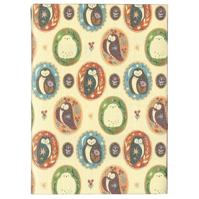 ふすま地ブックカバー文庫 フクロウのエンブレム　-泉はるか-