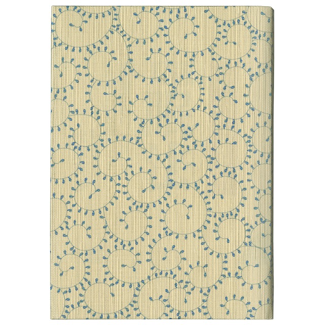 ふすま地ブックカバー文庫 蛸唐草-薄群青 (うすぐんじょう)