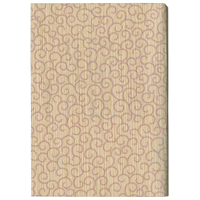 ふすま地ブックカバー文庫 蛸唐草-茄子紺 (なすこん)