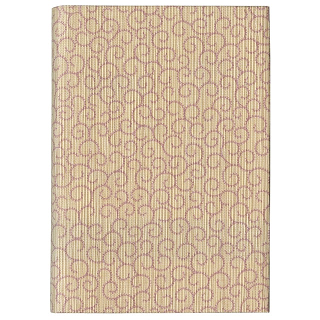 ふすま地ブックカバー文庫 蛸唐草-茄子紺 (なすこん)