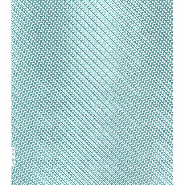 絵便りふきん -伊勢型紙柄- 扇 浅葱色