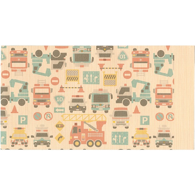 ふすま地ブックカバー文庫 はたらく車-緊急車両