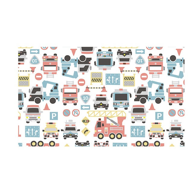 ふすま地ブックカバー文庫 はたらく車-緊急車両