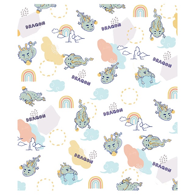 絵便りふきん　どらごん