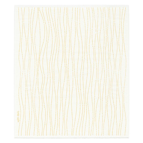 絵便りふきん　-伊勢型紙柄- トクサ 山吹色