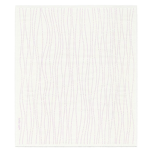 絵便りふきん -伊勢型紙柄-トクサ 菖蒲色