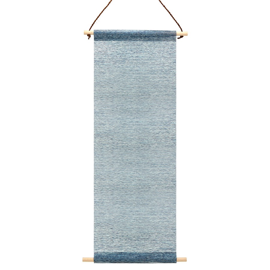 花こよみ　紙帳タペストリー　29×83cm  瑠璃色(るりいろ）