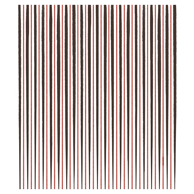 絵便りふきん　麦わら手-深緋 (ふかひ)