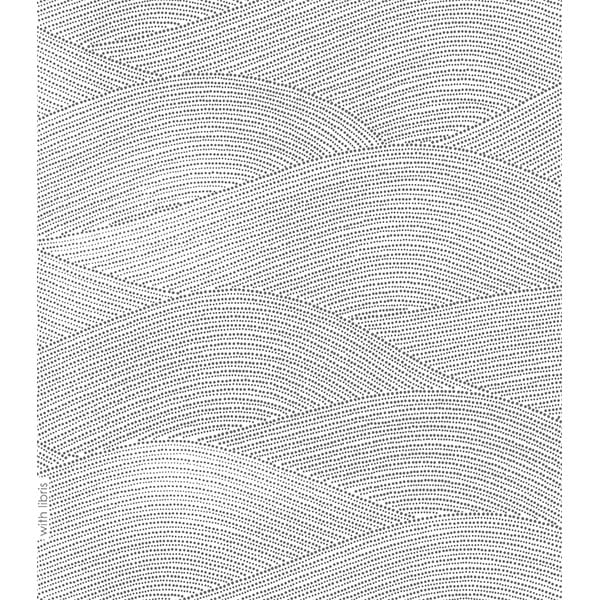 絵便りふきん -伊勢型紙柄- 波 灰色